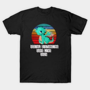 Cute Dinosaurus Save Live Retro T-Shirt